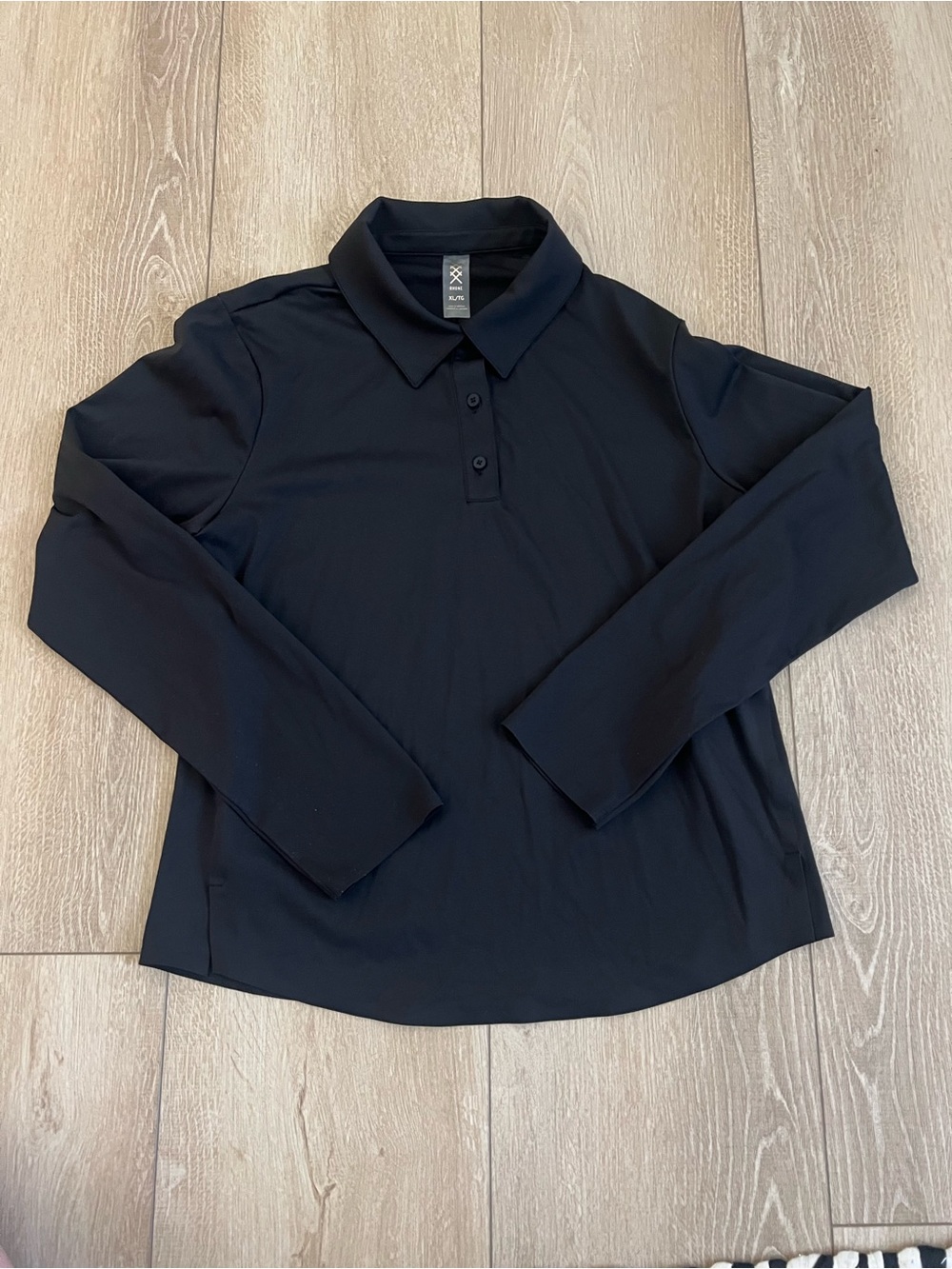 Rhône women’s Classic Black Long-Sleeve Polo Top XL